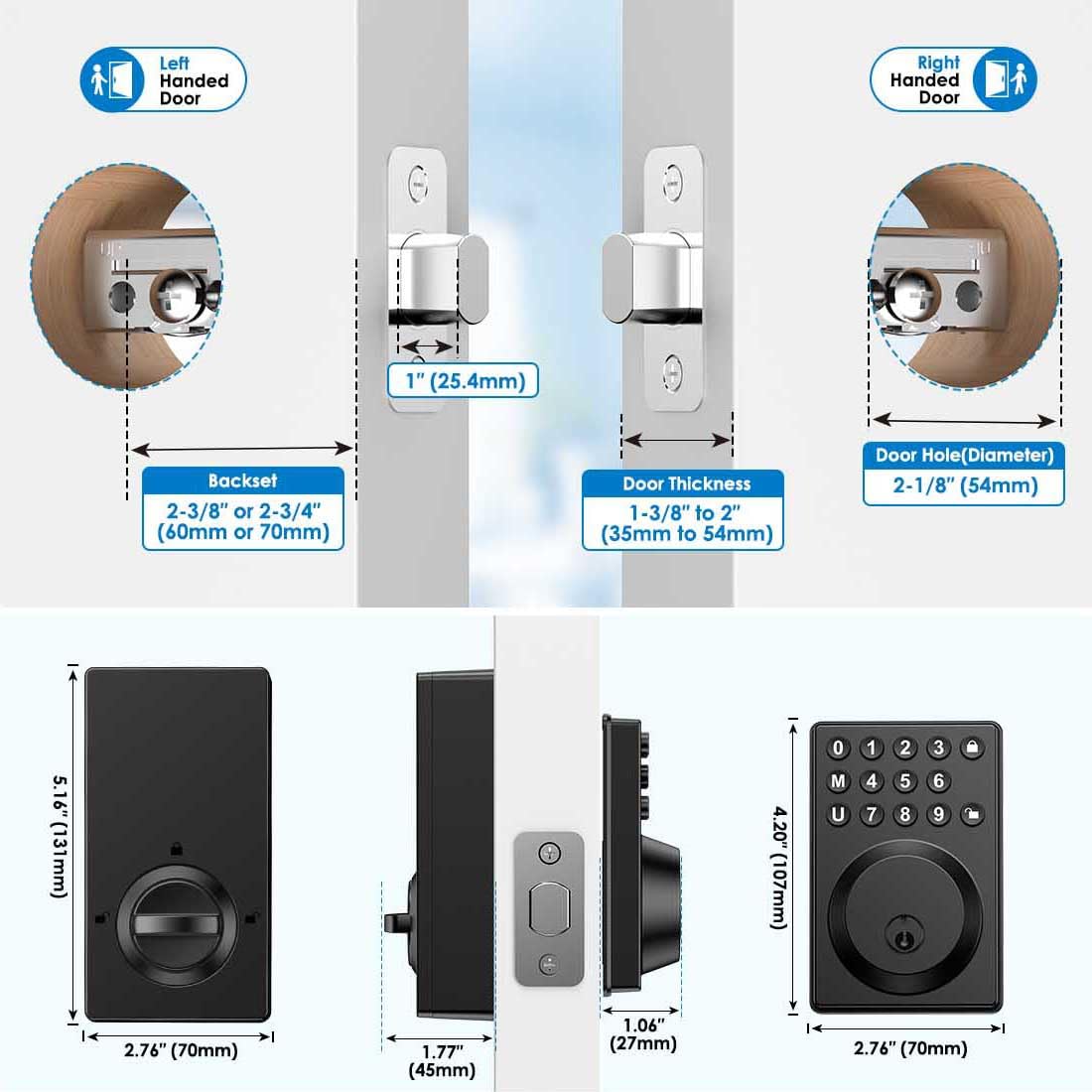 QPW IP54 weather-resistant lock suitable for outdoor entry