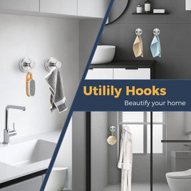 QQK durable suction cup hooks resist humidity and rust in bathrooms.