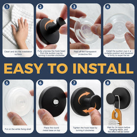 QQK hook grips kitchen sponges with rust-free performance on smooth surfaces.