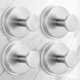 QQK large suction cup hook on shower tile holds towels securely.