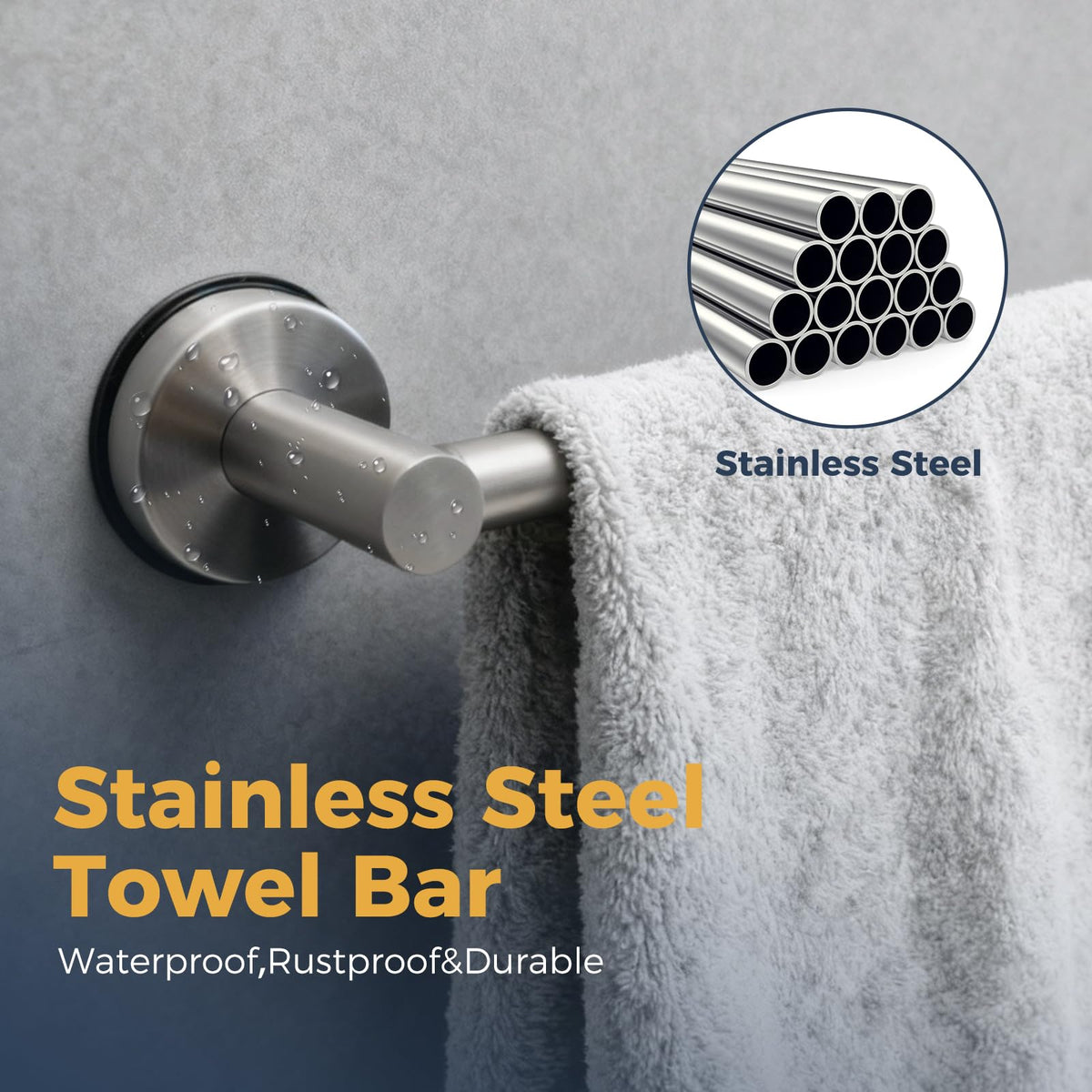 QQK towel rack provides three-inch gap for fast-drying towels and mats.