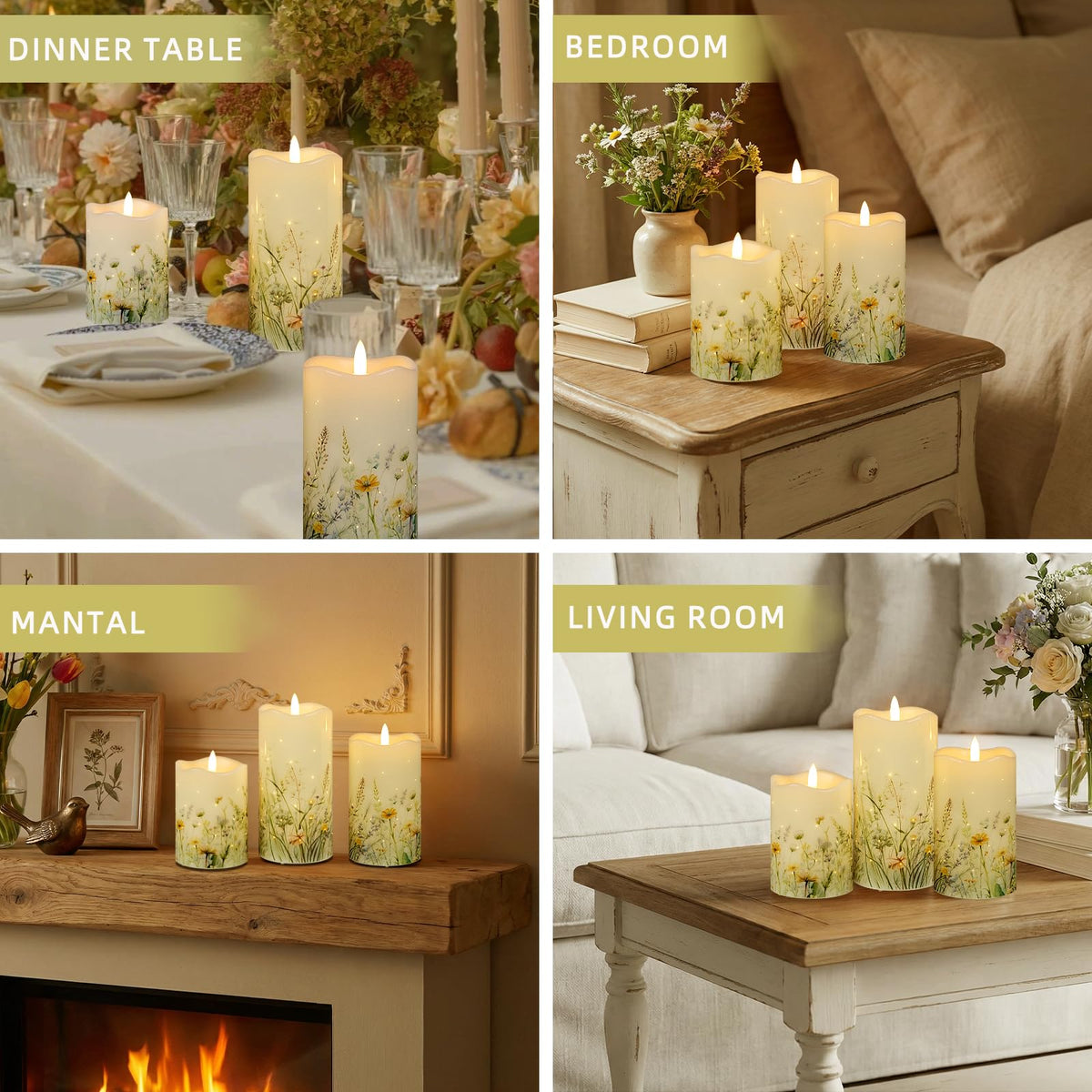 QRF flameless candles gift idea for housewarmings, weddings, and holidays.