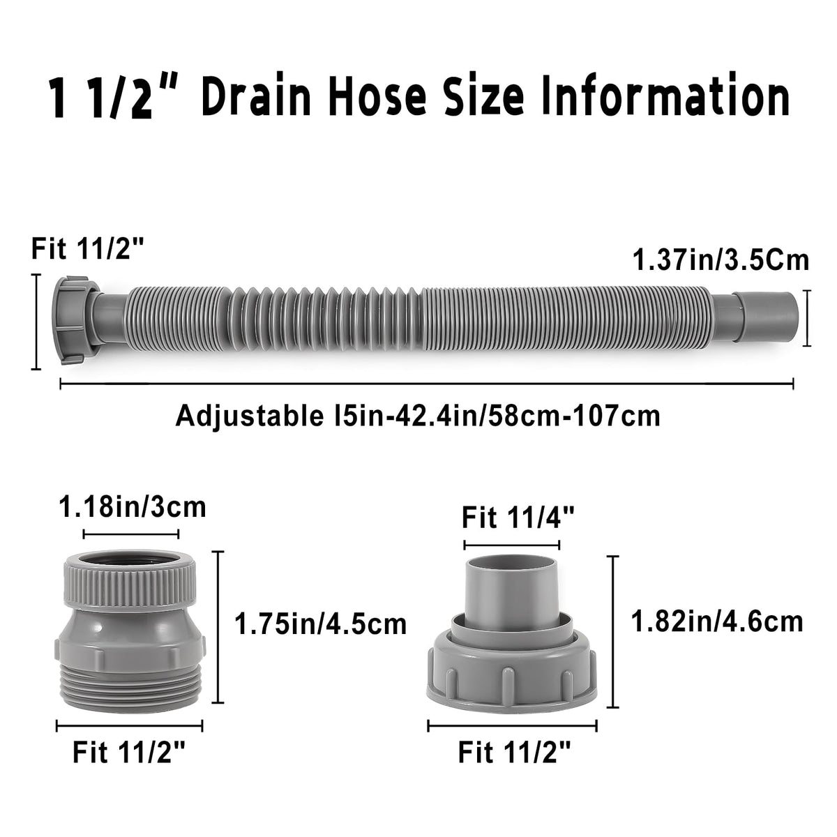 QruiLanTu P-Trap adapter securely connects to standard drains.