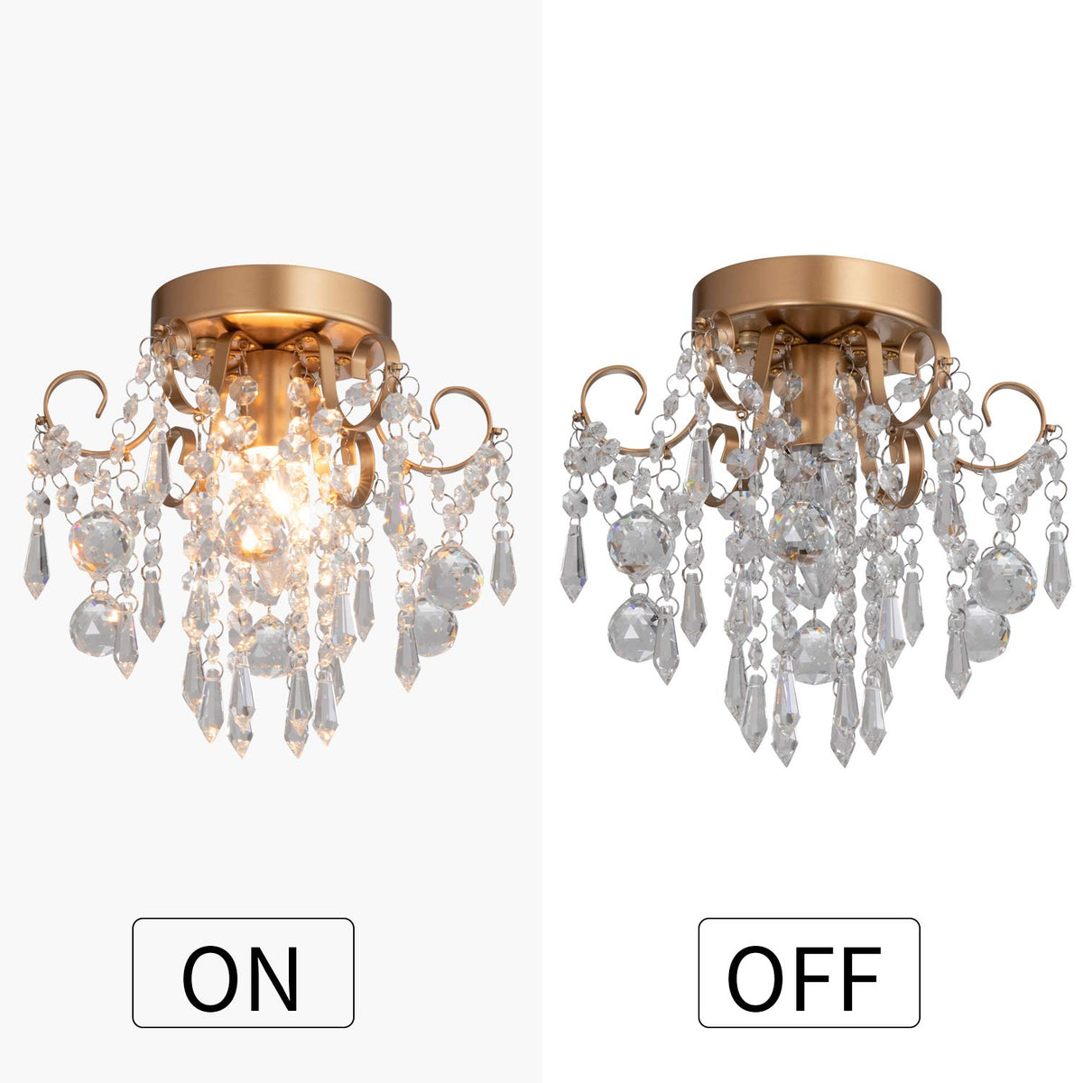 Q&S crystal ceiling light complements bedrooms and dining areas with elegance.