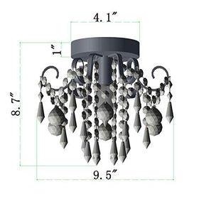 Q&S crystal details highlight sparkling optics ideal for living rooms.