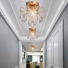 Q&S gold finish fixture emphasizes timeless elegance and versatile decor.