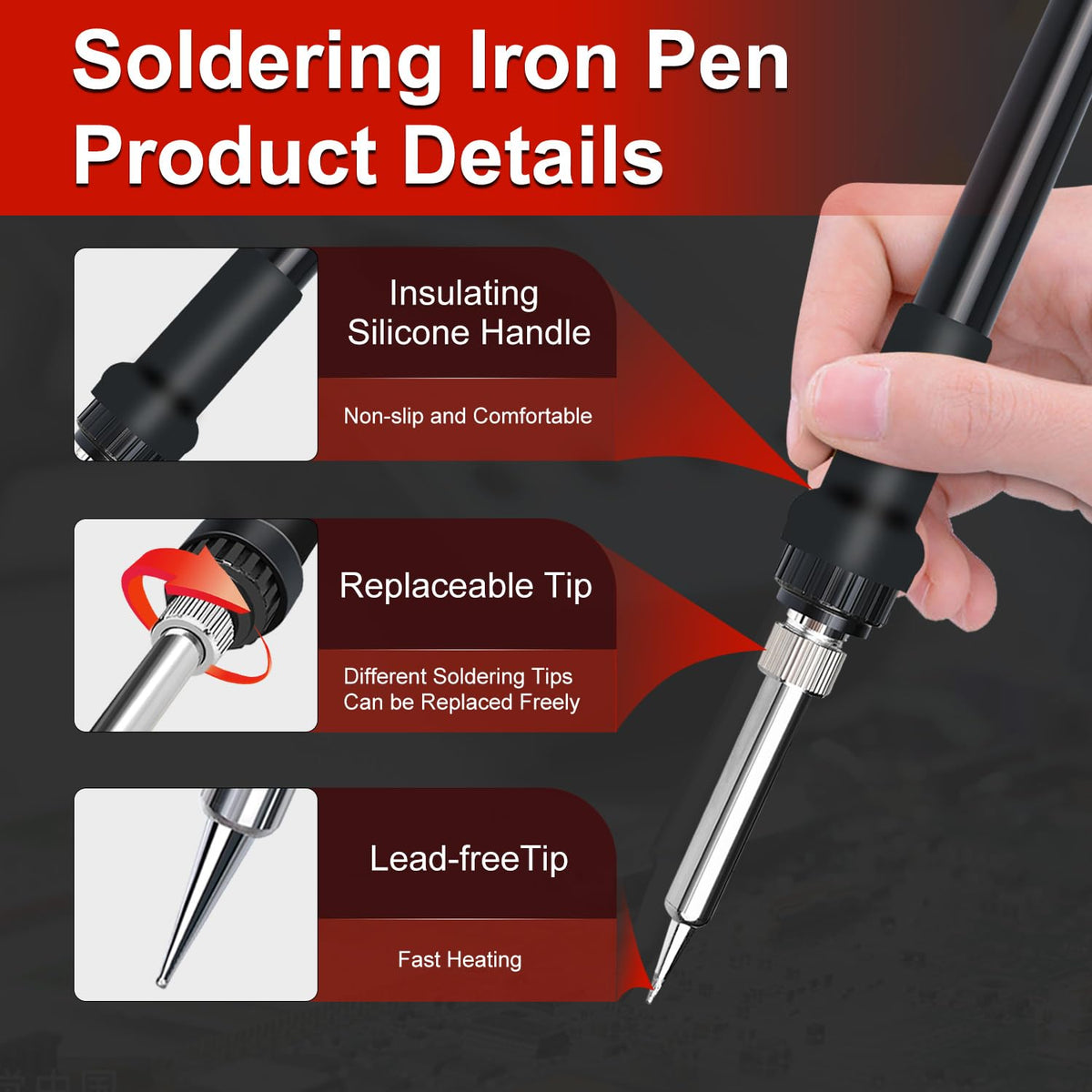 QSDXNYDC soldering iron includes safety features and auto-off for peace of mind.