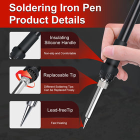 QSDXNYDC soldering iron includes safety features and auto-off for peace of mind.