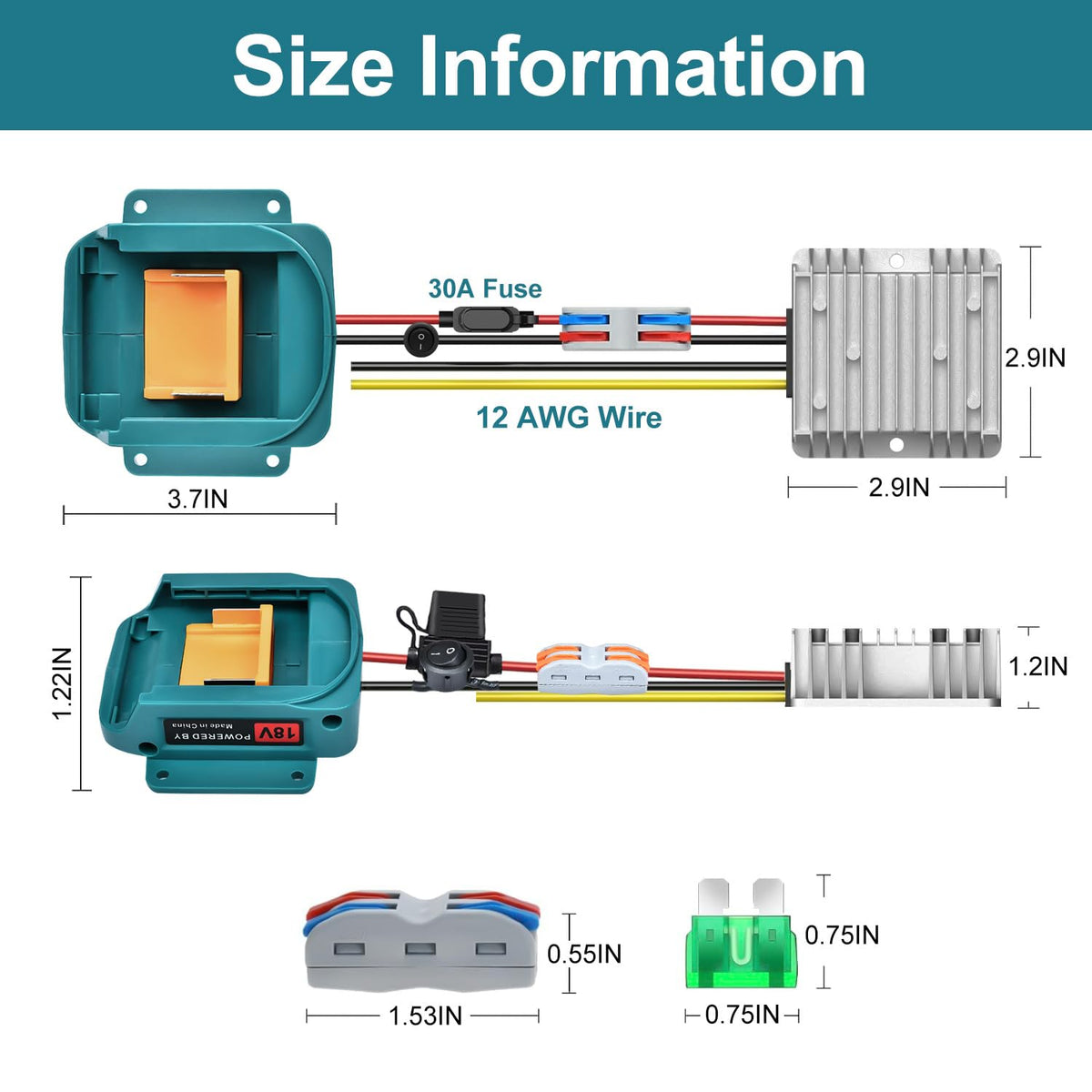 QSDXNYDC heat resistant wiring simplifies quick and safe DIY setup.