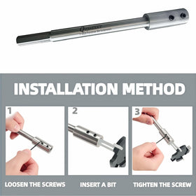 QTJSZXXT 3/8in hex shank detail demonstrating secure attachment