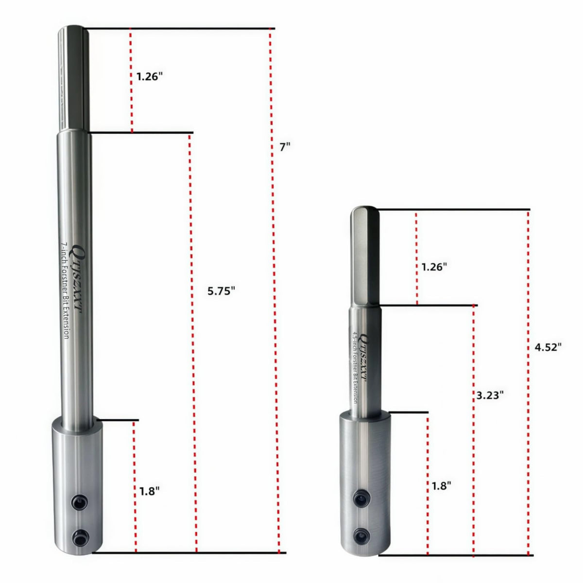 QTJSZXXT Forstner extension 7in length for deep hole work