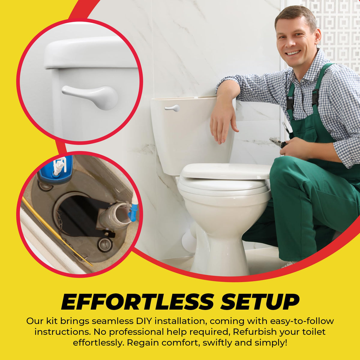 Qualihome easy-install instructions simplify bathroom upgrades.