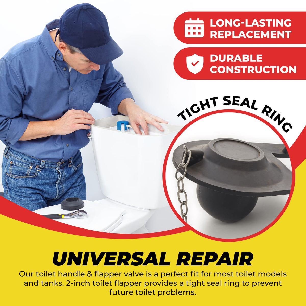 Qualihome universal flush valve compatibility supports versatile replacement