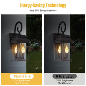 Qualilux candle-flame tip LED bulb with E12 base for cozy porch lighting