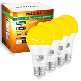 Qualilux Dusk to Dawn bug-light outdoor amber 1900K keeps insects at bay while lighting your patio.