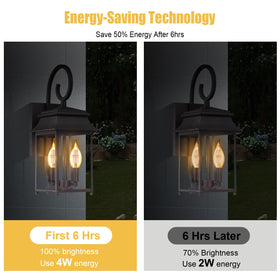 Qualilux CA11 amber glass driveway light improving visibility and curb appeal.