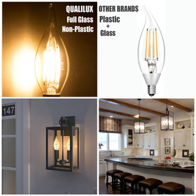 Qualilux E12-base LED bulb, 2700K soft white for vintage outdoor lamps