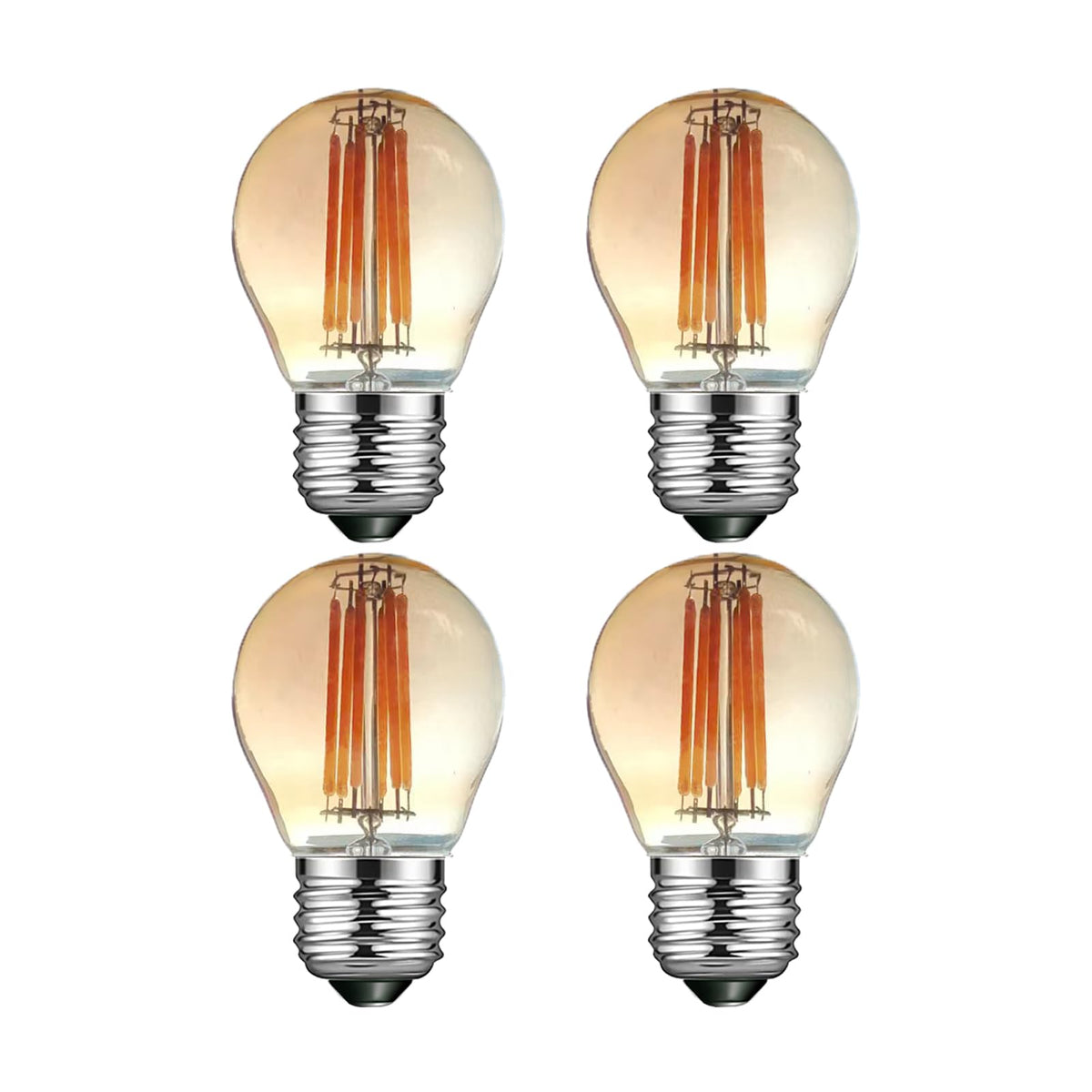 Qualilux G14 dusk-to-dawn bulb with amber glass provides hands-free outdoor lighting.