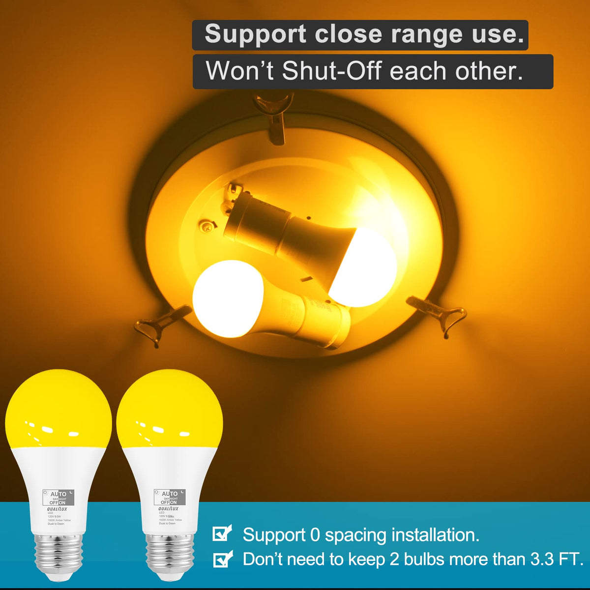 Qualilux 9.5W LED 600 lumens delivers bright, energy-efficient walkway lighting.