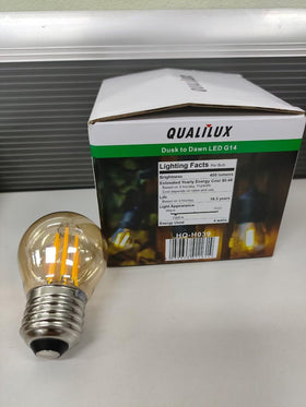 Qualilux LED filament bulb for vintage outdoor glow.