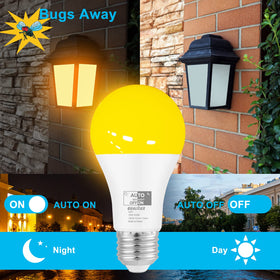 Qualilux outdoor LED A19 E26 four-pack offers reliable porch lighting.