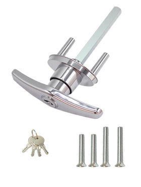 Quality Life garage door lock T-handle assembly shows quick replacement capability