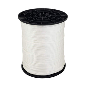 Quality Nylon Rope QNR 1/8 inch spool shows durable 1000 ft length for versatile outdoor use.