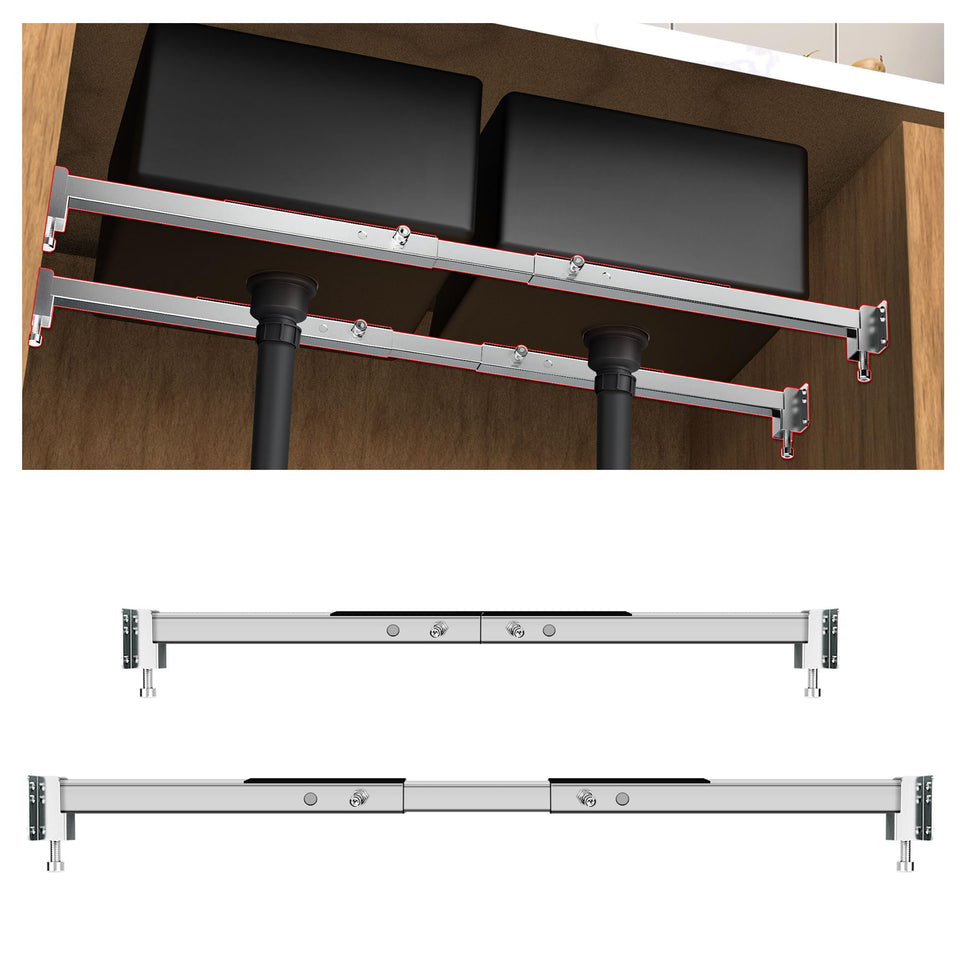 Qualward undermount sink brackets assembly demonstrates secure rustproof support.