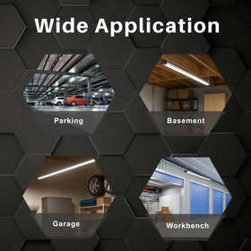 Quarterback garage light saves energy while brightening work areas.