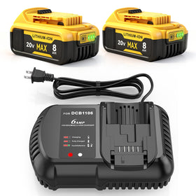 QUASYREALIM 20V 8.0Ah battery with high capacity for extended runtime.