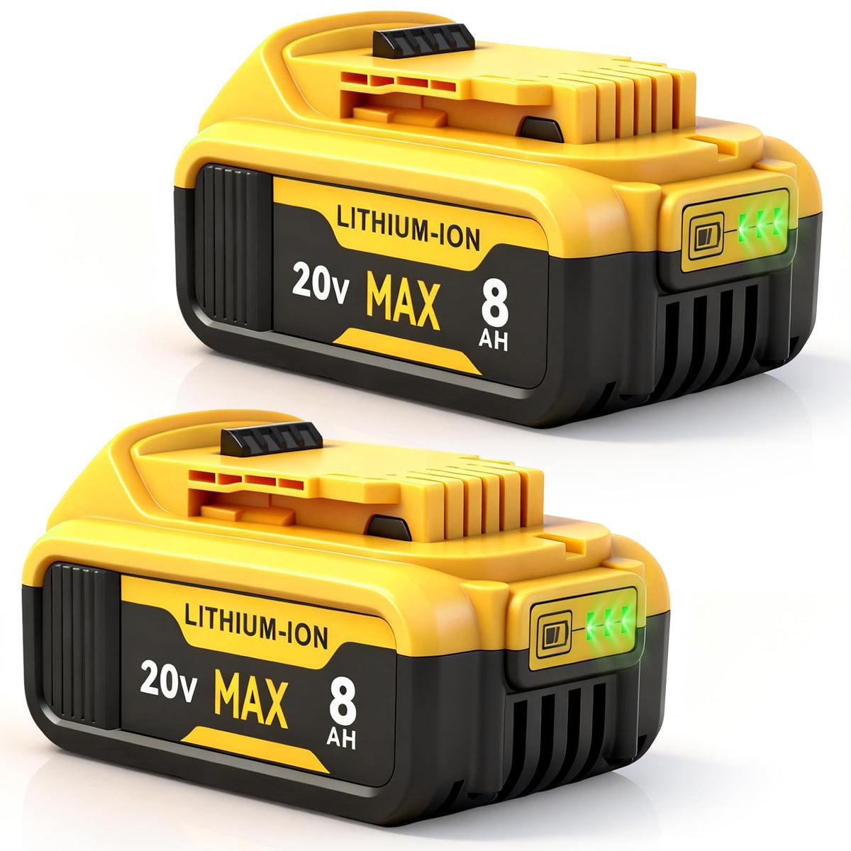 QUASYREALIM 2pack 8000mAh battery package for longer runtime