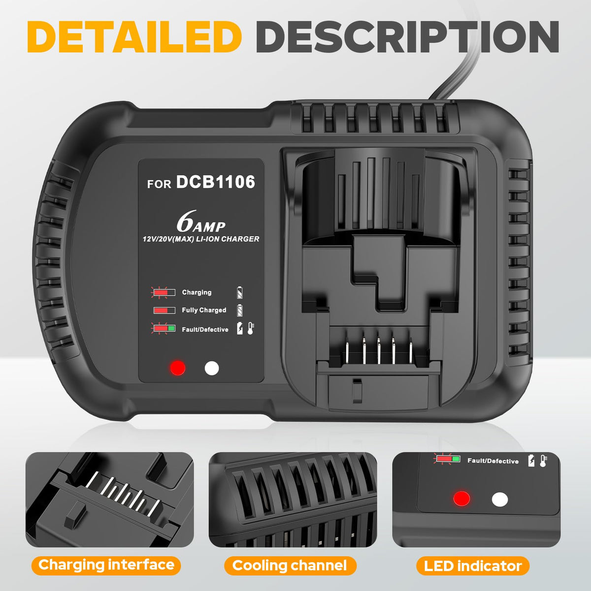 QUASYREALIM seamless DeWalt 20V Max compatibility across models.