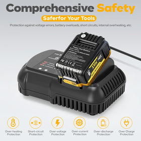 QUASYREALIM battery LED indicator for easy charge monitoring.
