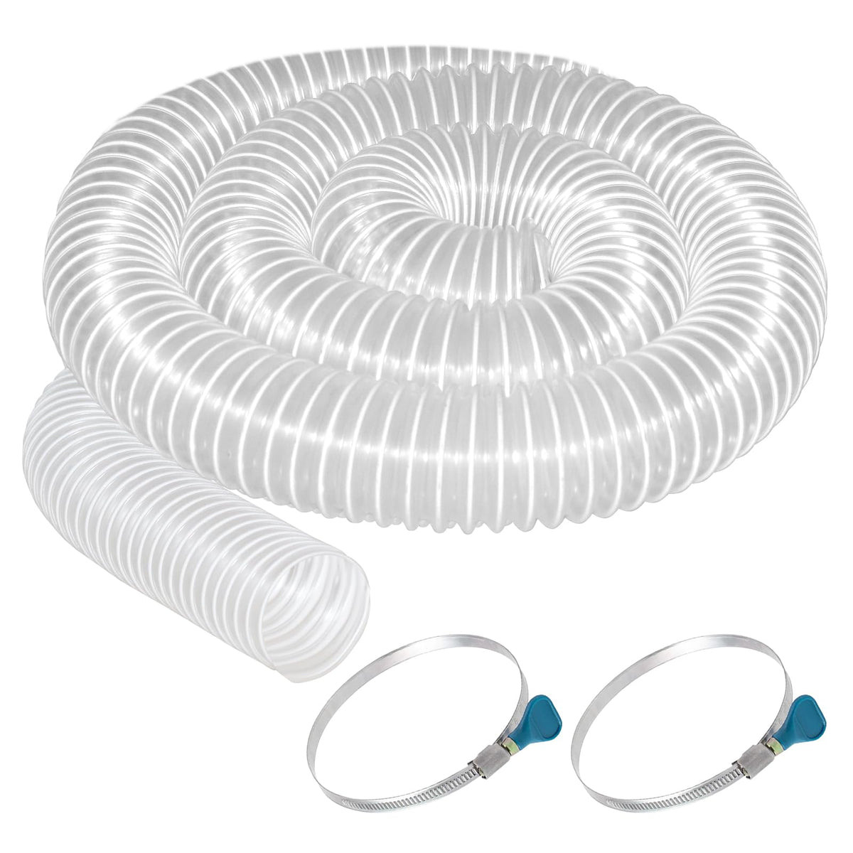 Qucship clear PVC dust hose with viewable interior for quick clog checks