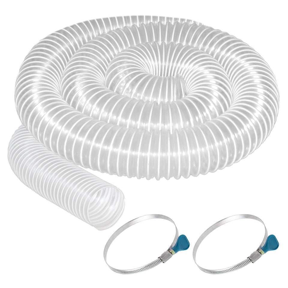Qucship clear PVC dust hose with viewable interior for quick clog checks