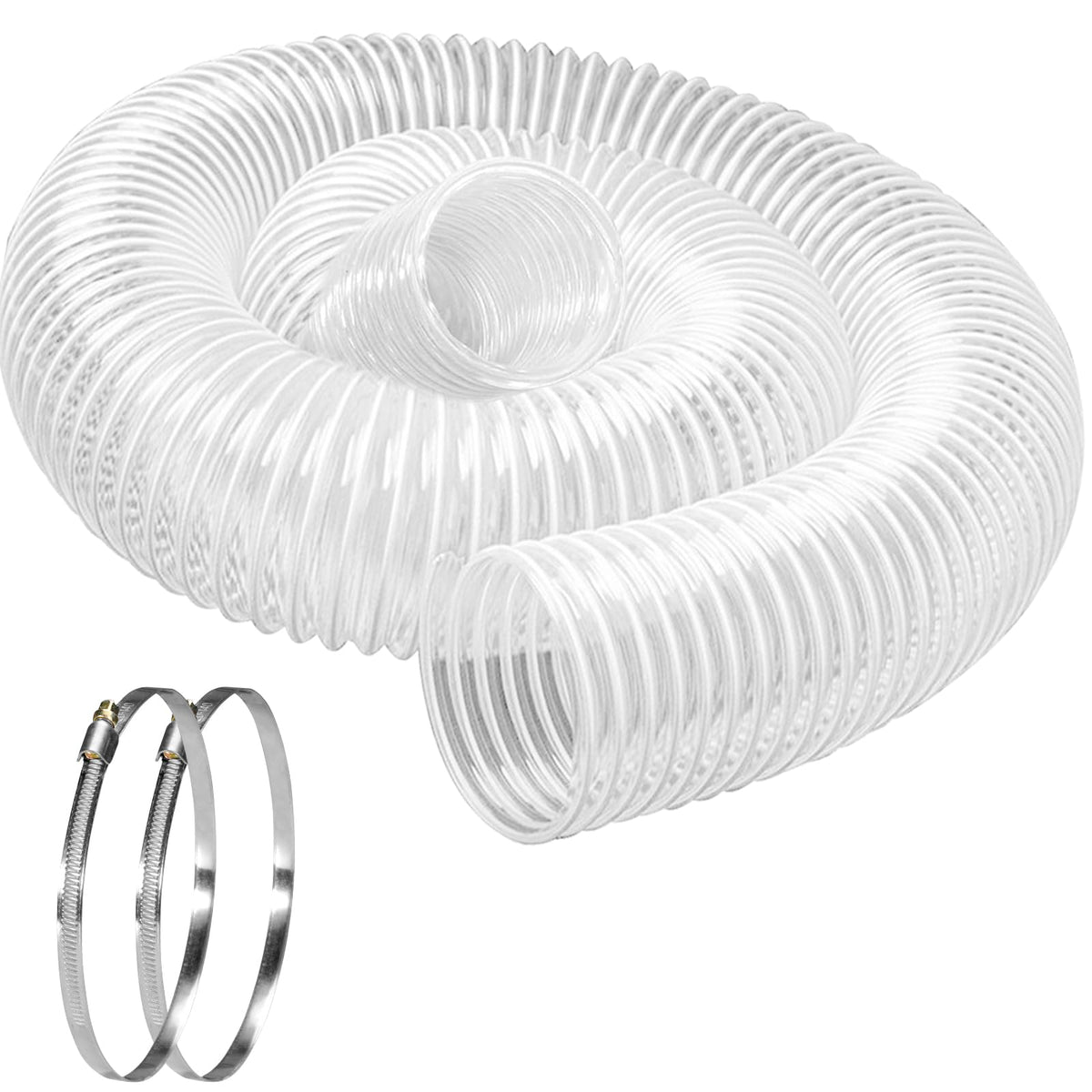 Qucship clear PVC dust hose shows visible airflow for quick checks