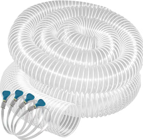 Qucship 20ft hose stretched across a workshop