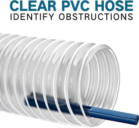 Qucship hose in a workshop demonstrates versatile use with dust collectors