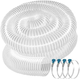 Qucship PVC dust collection hose 4x20 clear shows debris for quick inspection