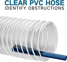 Qucship 4in-diameter hose in a woodworking shop