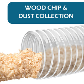 Qucship workshop dust collection setup, perspective shot suggests versatile fitting.