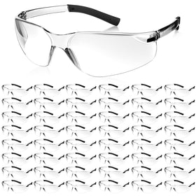 Queekay bulk pack safety glasses with clear lenses for versatile work and DIY eye protection.