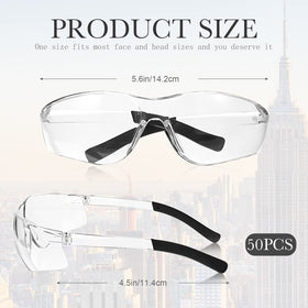 Queekay wraparound safety glasses provide lightweight comfort for all-day use at work and home.