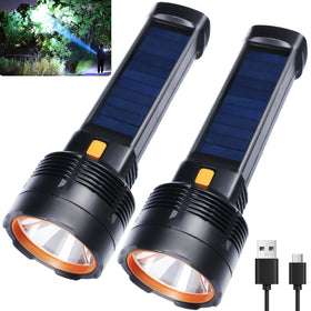Queena 2 Pack LED Flashlight front light for reliable night visibility during adventures.
