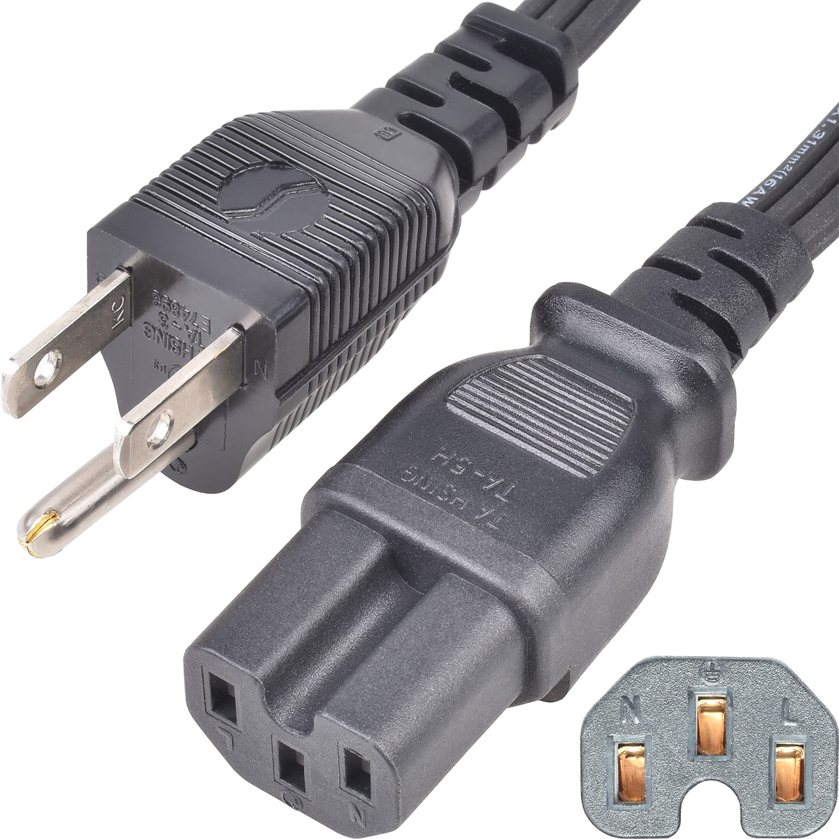 Queensell 3ft replacement power cord for Farberware percolator, reliable appliance replacement.