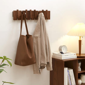 QUELLANCE 8-hooks heavy-duty wall rack for coats, bags, and accessories.