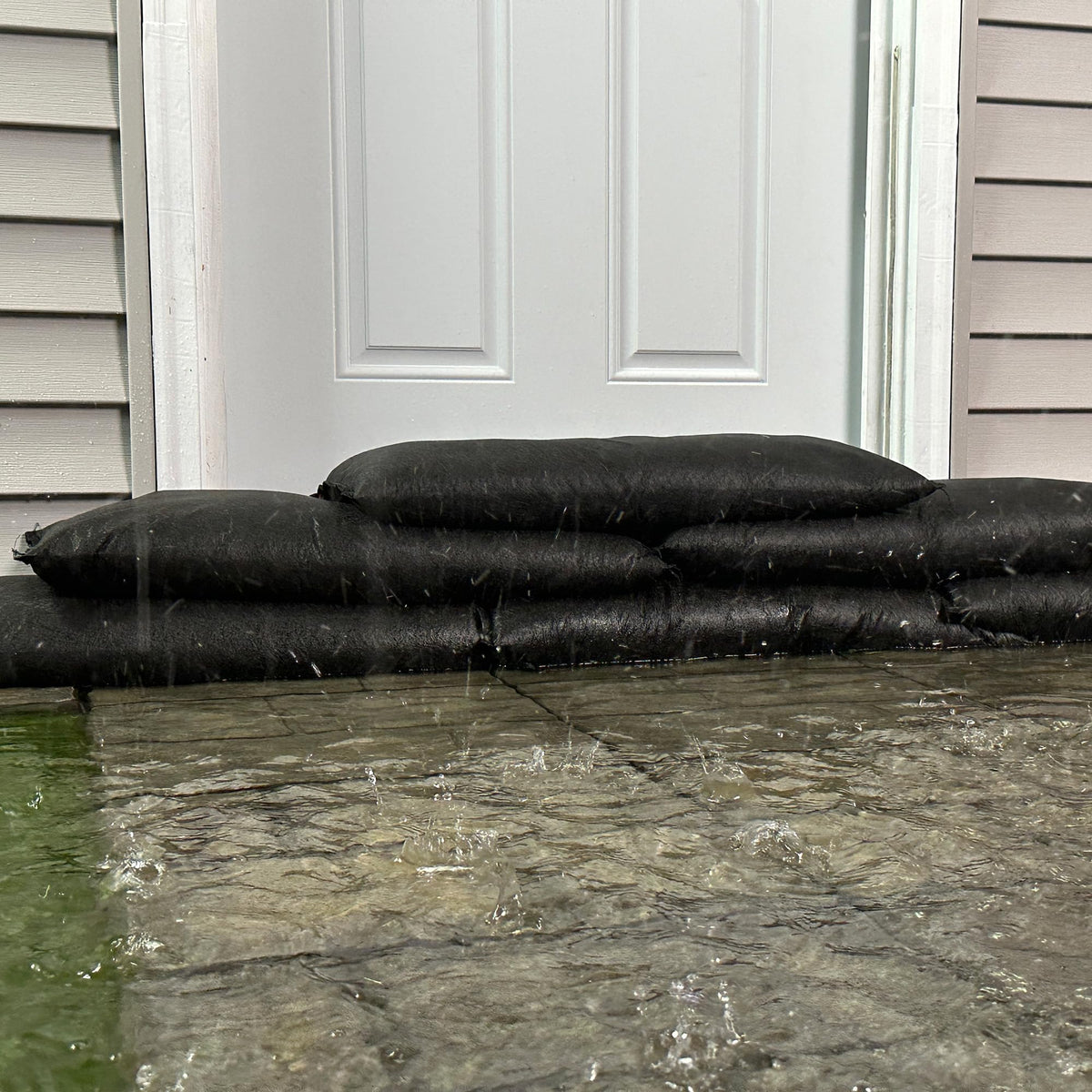 Flood bags absorb water and grow to 12 x 24 inches.