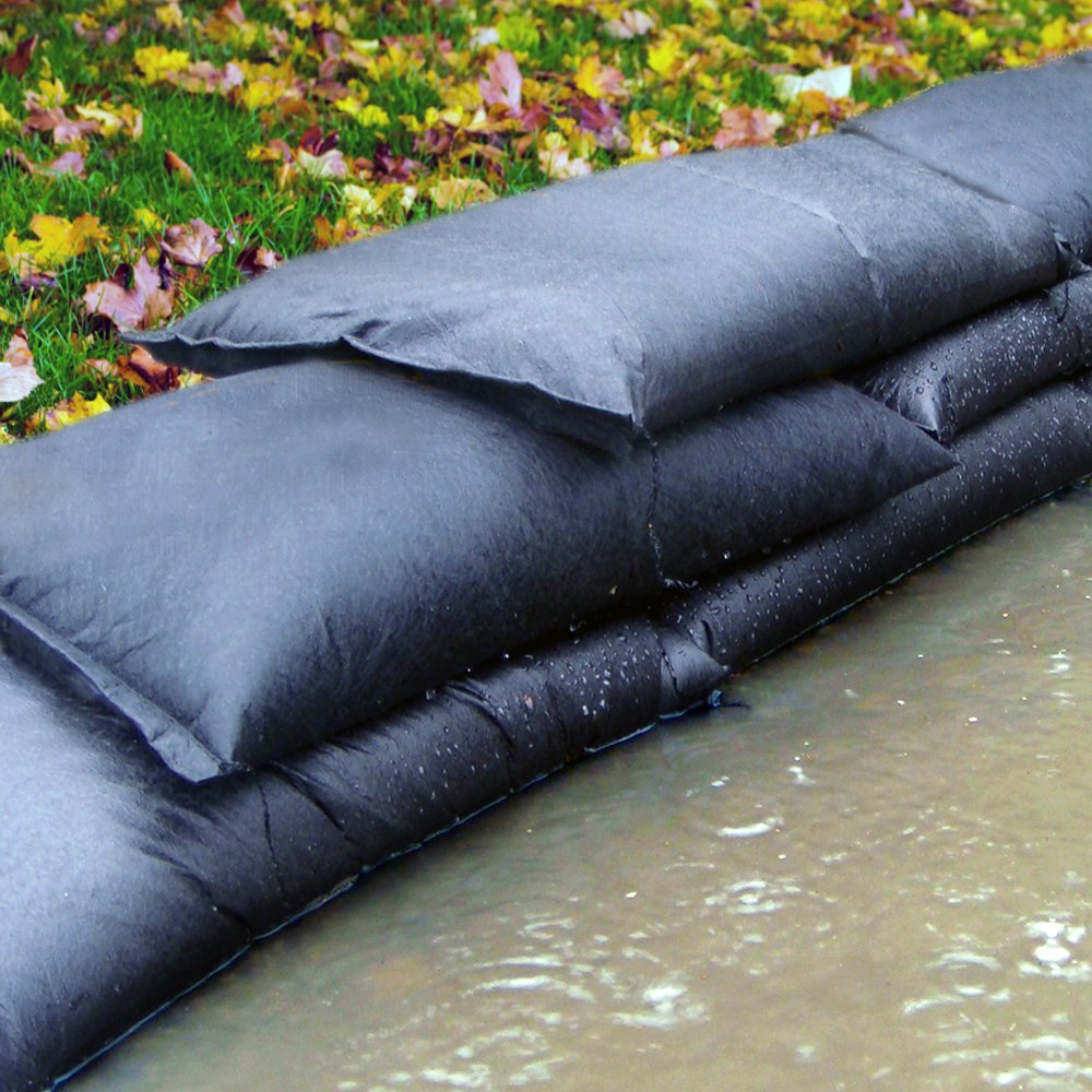 Bags can be stacked for higher barriers at doorways.