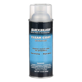 Quicksilver 802878Q53 clear coat enamel spray can for durable marine finishes on cowls