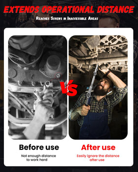 QuickWOLF Universal Wrench Extension offers versatile reach across many wrench types.